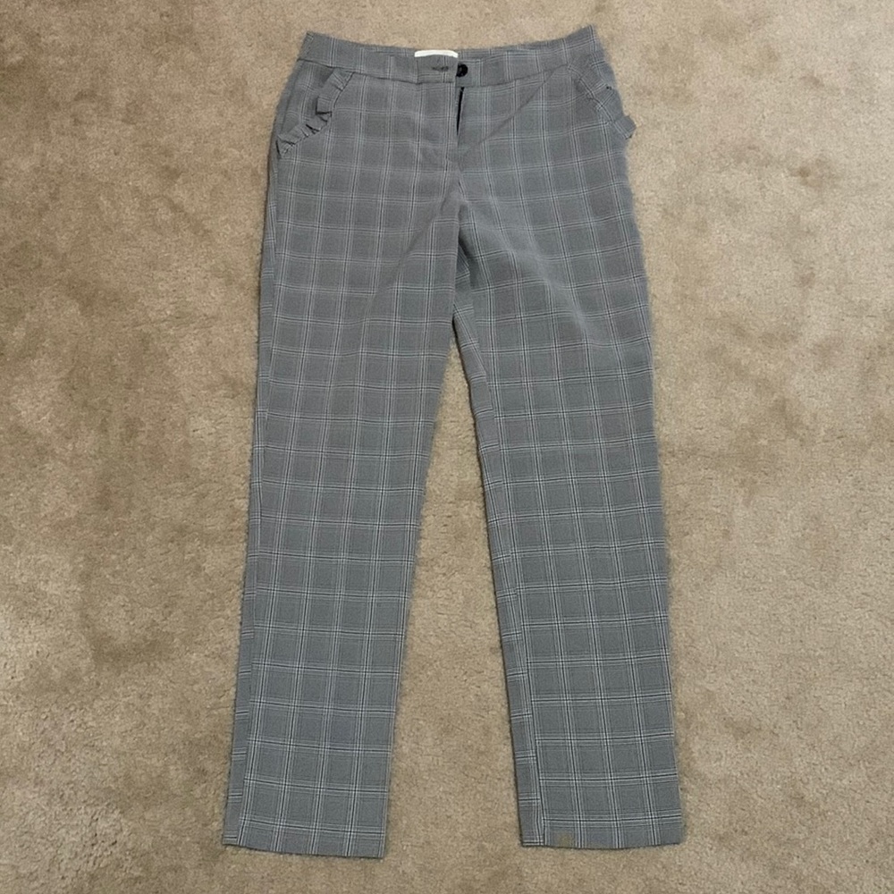 Grey Plaid Dress Pants